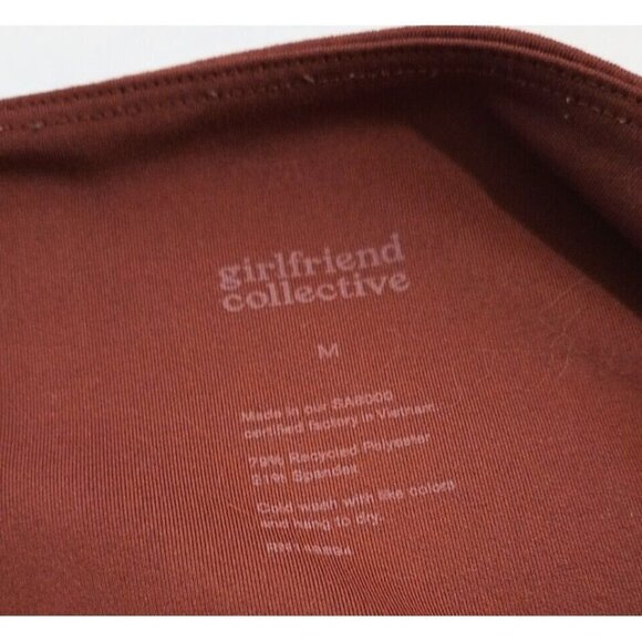 Girlfriend Collective Leggings Women's Size M High Rise Compressive Rust Orange - Picture 3 of 4